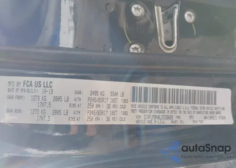 2020 Jeep Cherokee Trailhawk 4X4 z USA, uszkodzony, nr VIN 1C4PJMBN8LD539605